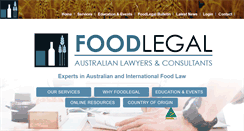 Desktop Screenshot of foodlegal.com.au